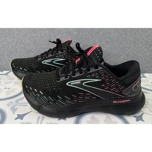 Brooks Glycerin 20 Road Running Shoes Women's 9.5 Black Blue Pink 1203691B005‎